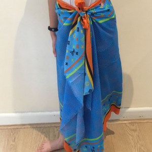 Kain Sarong Pantai Scarf (Orange)